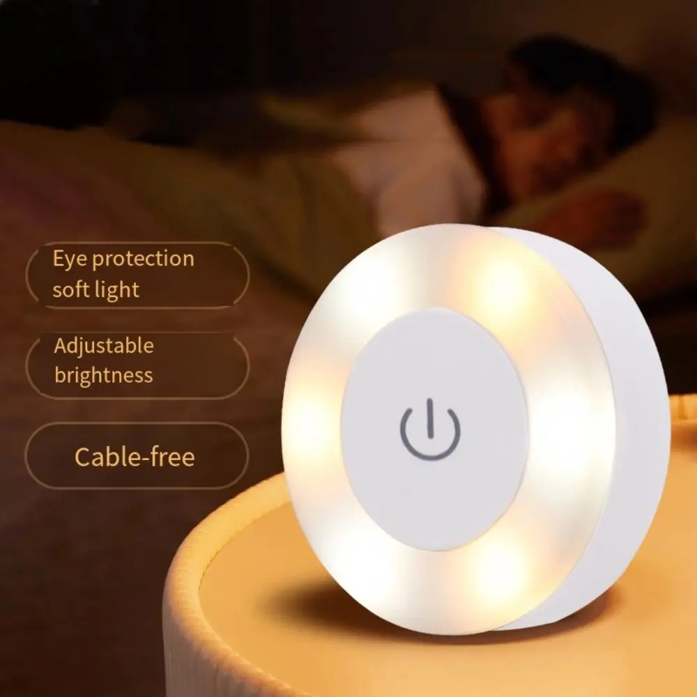 3 Modes Night Lights Energy Saving USB Rechargeable LED Tap Light Long-Lasting Easy To Install Touch Sensor Lamps Wardrobe