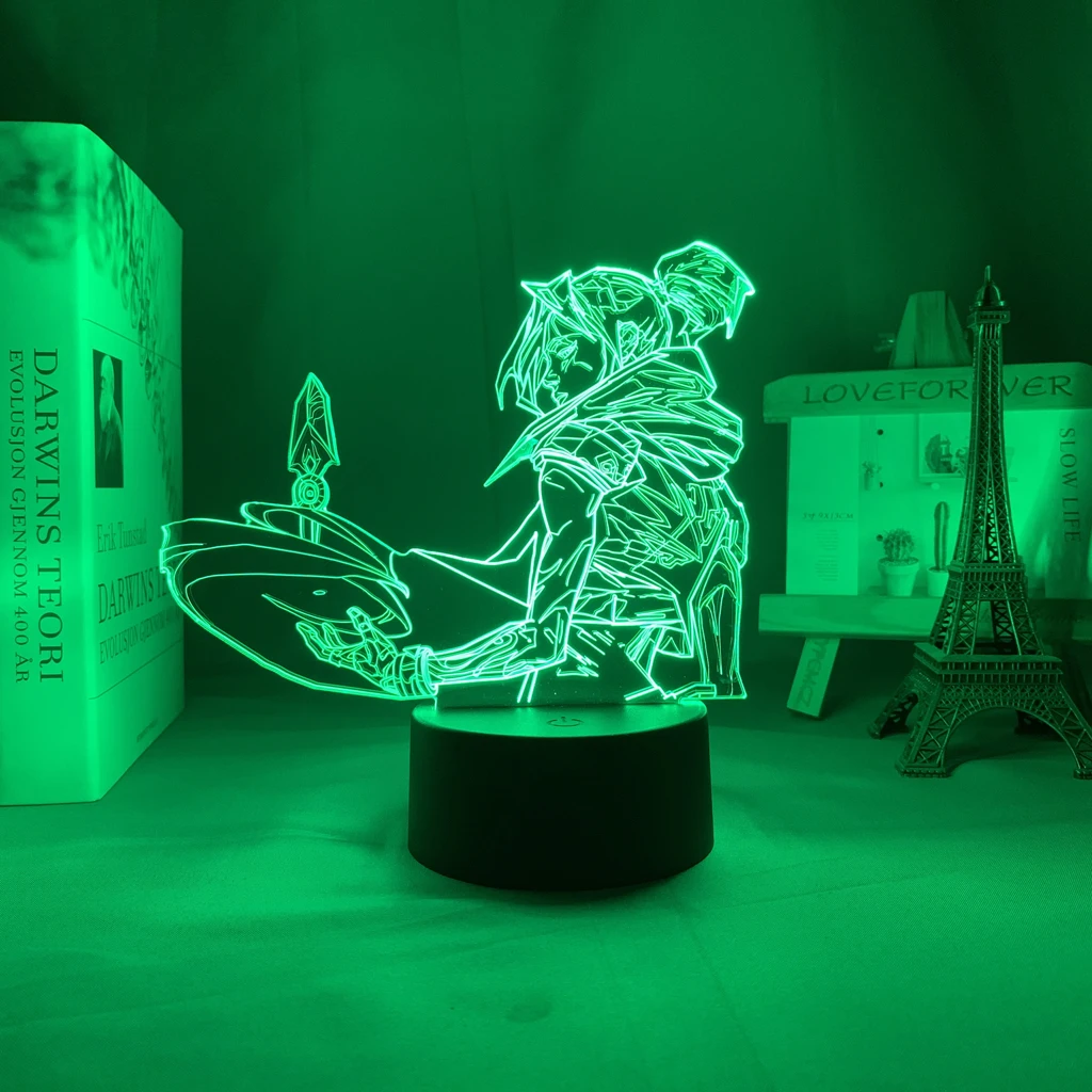Acrylic Led Night Light Valorant Jett for Kids Bedroom Decoration Nightlight Birthday Gift Hoom Decor Bedside 3d Lamp Valorant
