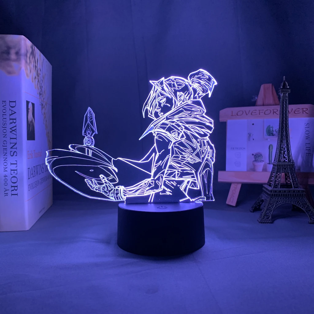 Acrylic Led Night Light Valorant Jett for Kids Bedroom Decoration Nightlight Birthday Gift Hoom Decor Bedside 3d Lamp Valorant