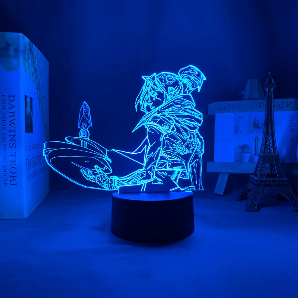 Acrylic Led Night Light Valorant Jett for Kids Bedroom Decoration Nightlight Birthday Gift Hoom Decor Bedside 3d Lamp Valorant