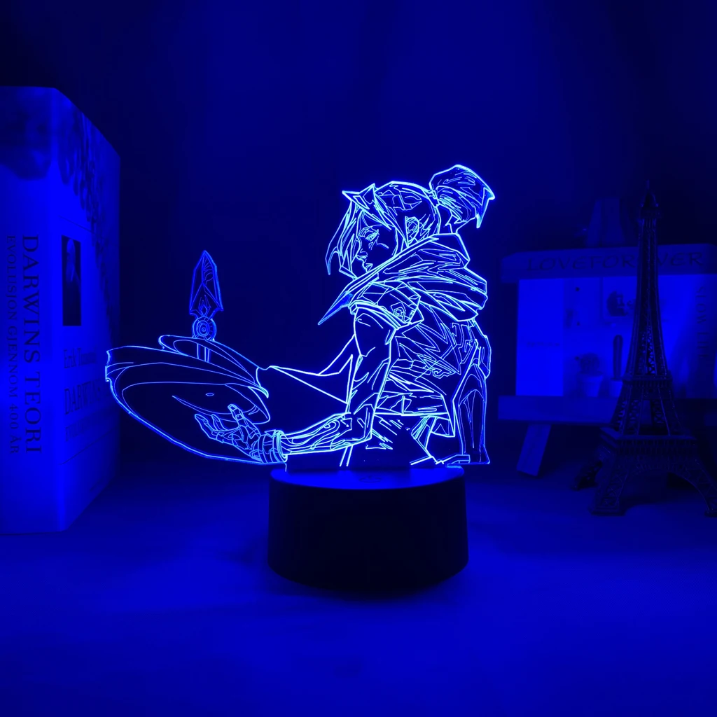 Acrylic Led Night Light Valorant Jett for Kids Bedroom Decoration Nightlight Birthday Gift Hoom Decor Bedside 3d Lamp Valorant