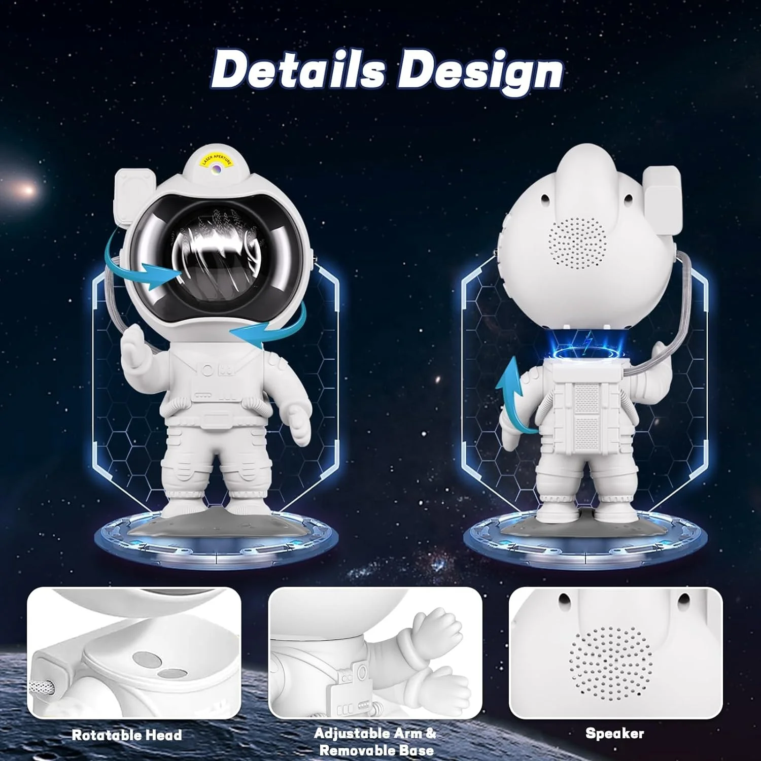 2025 Upgrade Astronaut Northern Lights Aurora Projector Night Light Spaceman For Kid Adult Gaming Room/Party/Home Decor