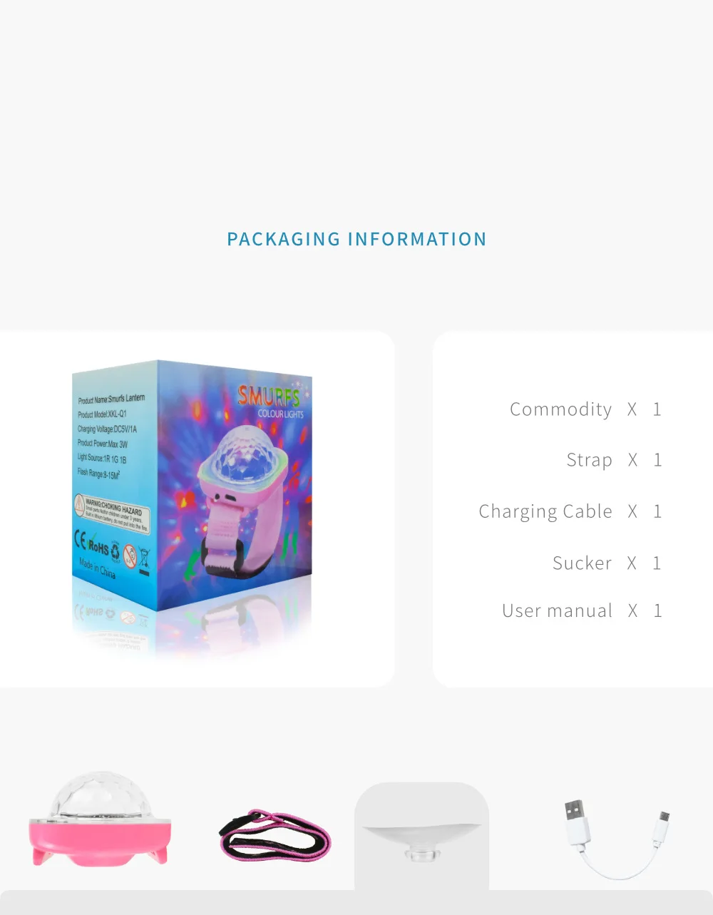 Mini Smurf RGB Light Wearable Watch Colorful Sound Control Childrens Toys Projection Disco Stage Lights Ambient Lamp For KTV Bar