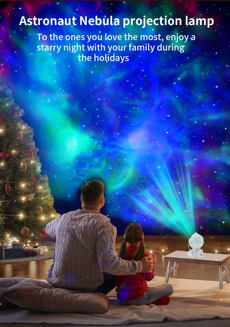 Rocket Astronaut Starlight Lamp Full of Stars Remote Control Atmosphere Lamps Star Galaxy Projection Light for Bedroom Christmas