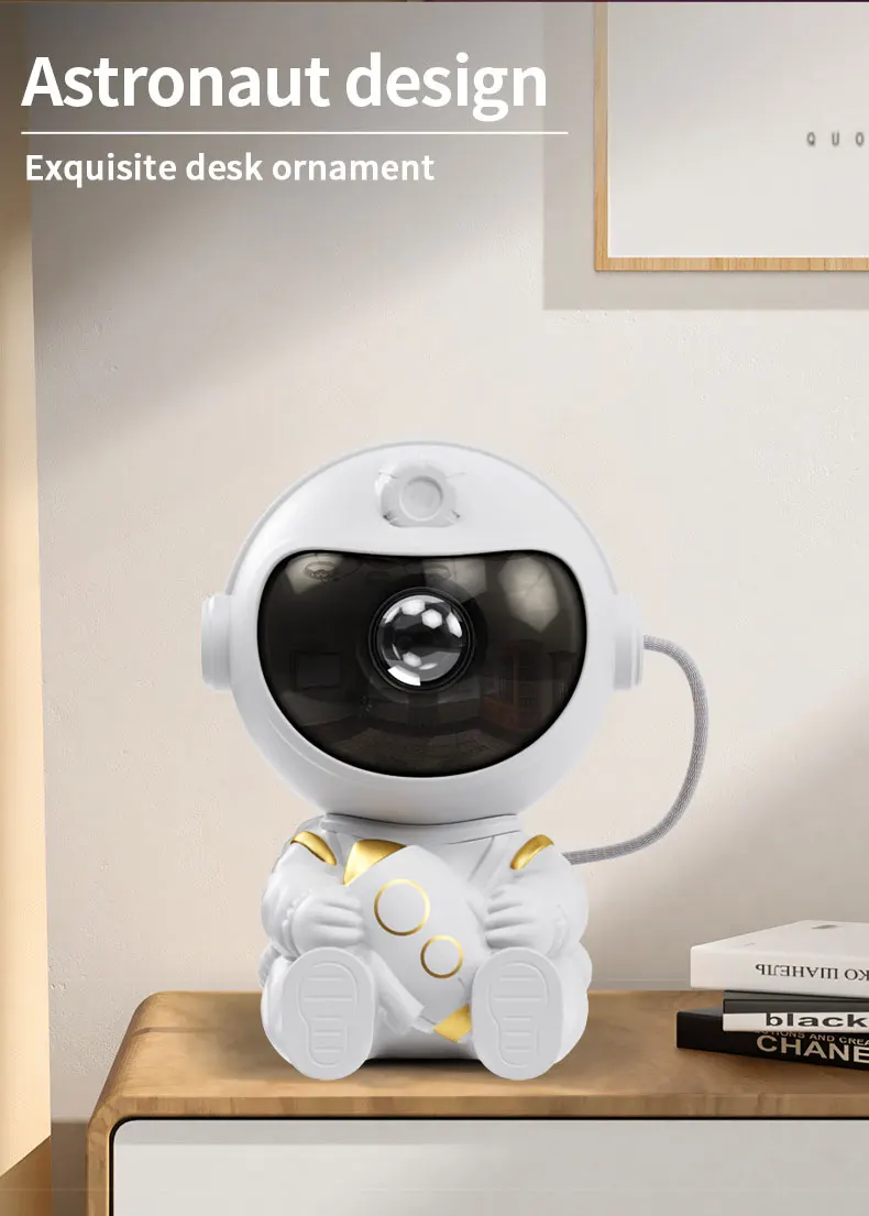 Rocket Astronaut Starlight Lamp Full of Stars Remote Control Atmosphere Lamps Star Galaxy Projection Light for Bedroom Christmas