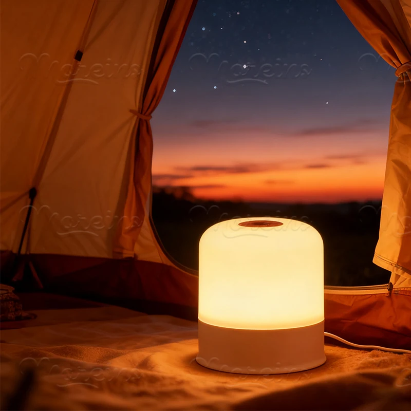 Rechargeable RGB 13 Color Changing Night Light Remote Control Touch USB Night Lamp Dimmable Lamp Portable Table Bedside Lamp