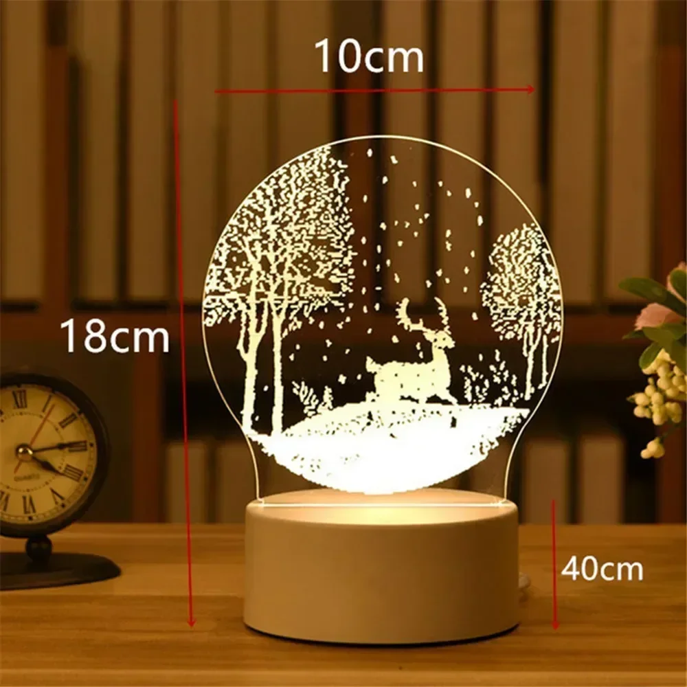 Wedding Birthday Gift Love 3D Acrylic Neon Sign USB Led Lamp Children's Night Lights Table Lamp Valentines Day Bedside Lamp