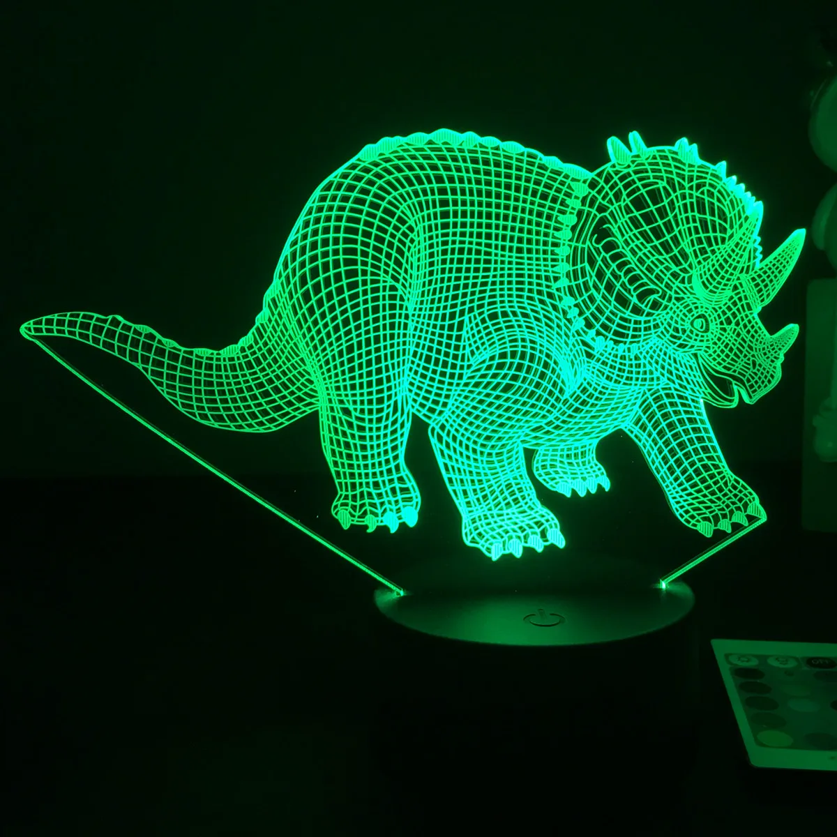 3D LED Dinosaur Nightlight For Kids Child Bedroom Decor Birthday Gifts Bedside Lamp Spinosaurus Figure Room Decoration