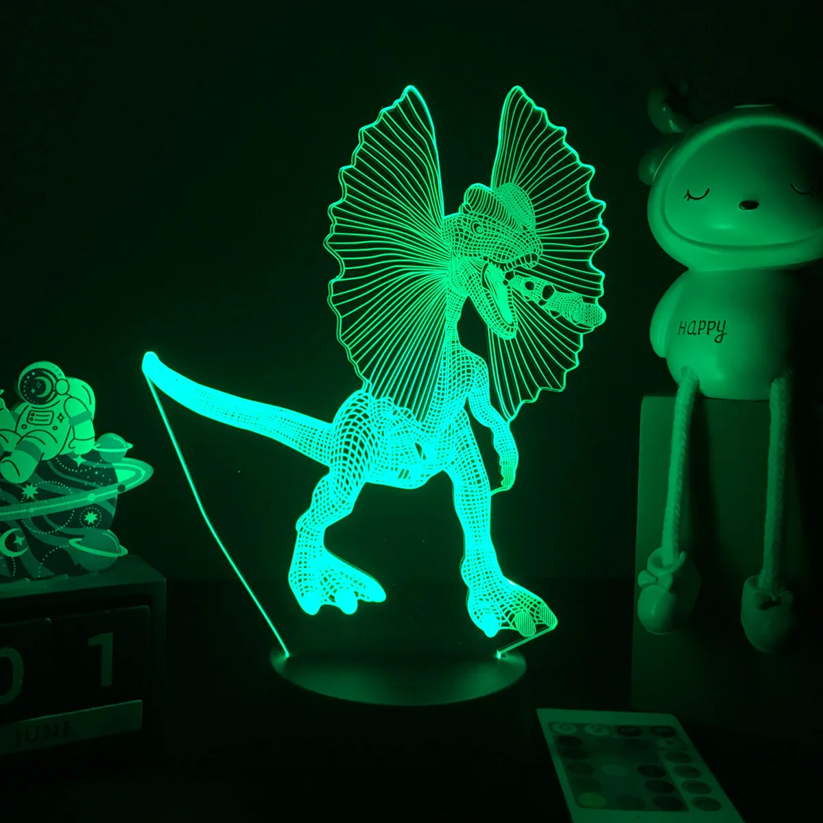 3D LED Dinosaur Nightlight For Kids Child Bedroom Decor Birthday Gifts Bedside Lamp Spinosaurus Figure Room Decoration