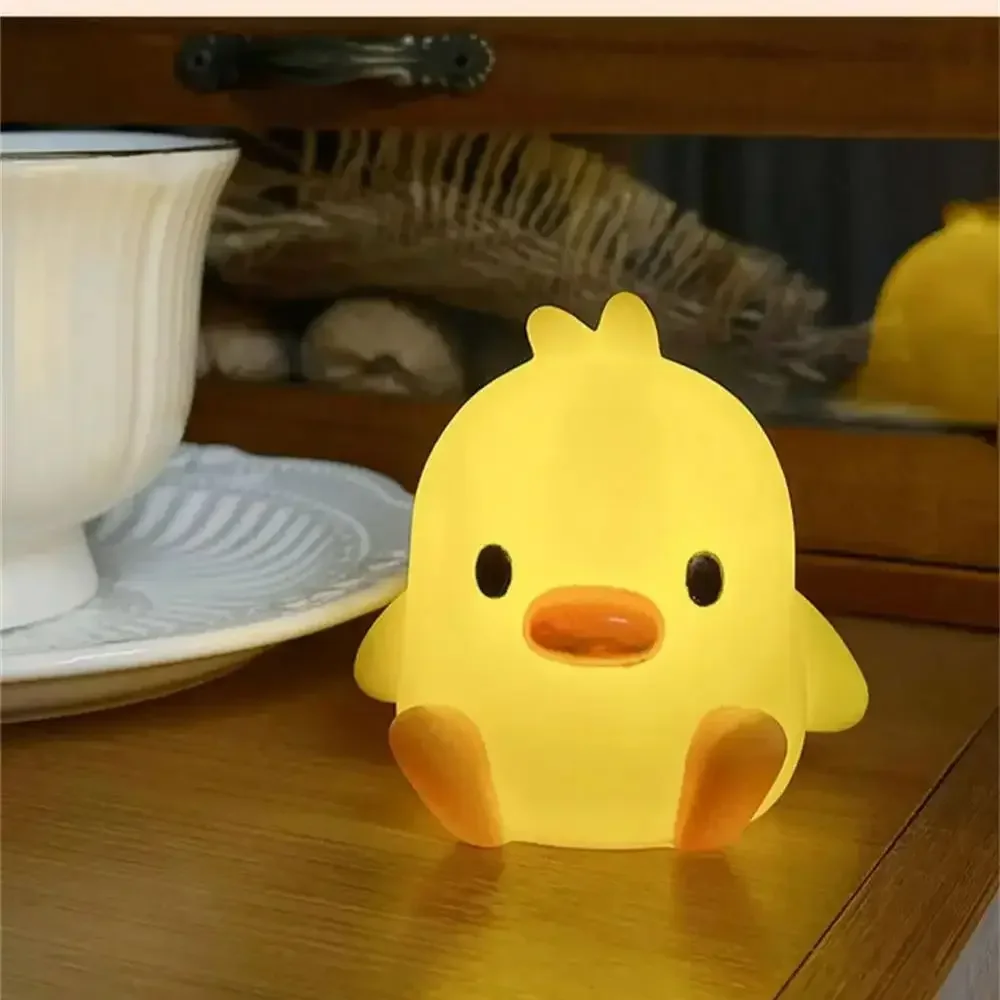 Cute Cartoon Night Light for Kids Bedroom,Toast Bread/Chick/Duck Shaped Led Lamp,Battery Powered or Rechargeable Optional,Gift