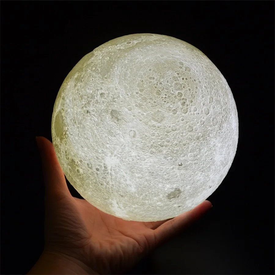 16 Colors RGB 3D Moon Night For Kids Bedroom Glowing Moon Lamp With Multi Color LED Touch Control Beside Decoration Lamp