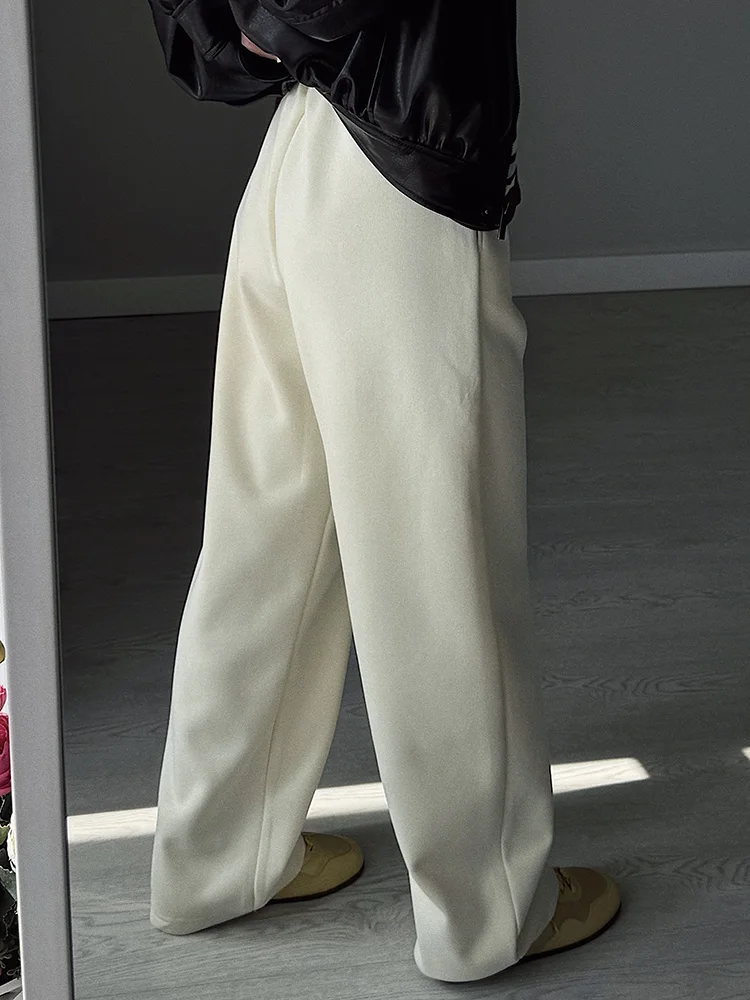Autumn Burgundy Sweatpants Women Straight Leg Sport Pants Cotton Ladies Coffee Basic Joggers Wide Leg Women's Pants And Trousers