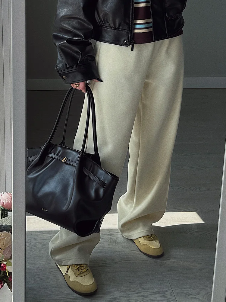 Autumn Burgundy Sweatpants Women Straight Leg Sport Pants Cotton Ladies Coffee Basic Joggers Wide Leg Women's Pants And Trousers