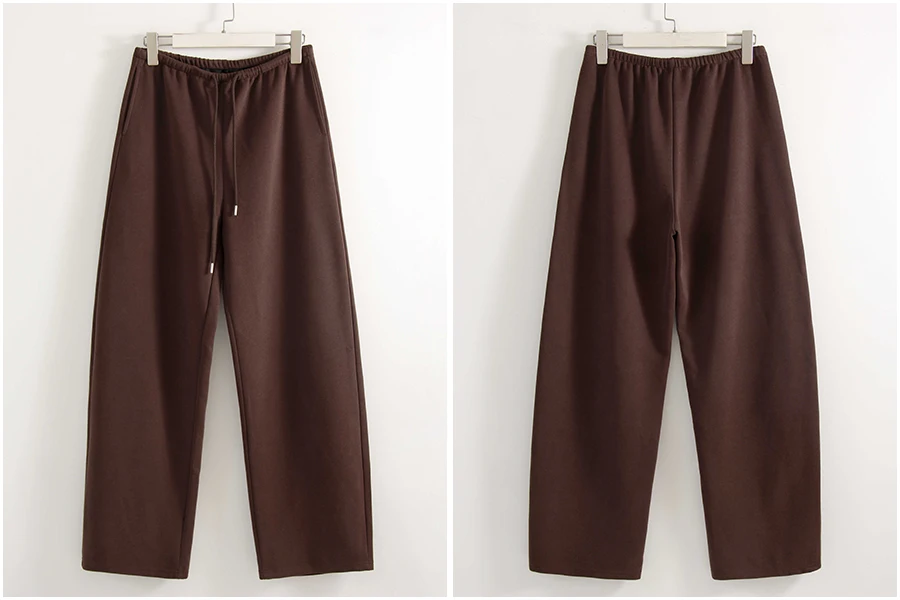 Autumn Burgundy Sweatpants Women Straight Leg Sport Pants Cotton Ladies Coffee Basic Joggers Wide Leg Women's Pants And Trousers