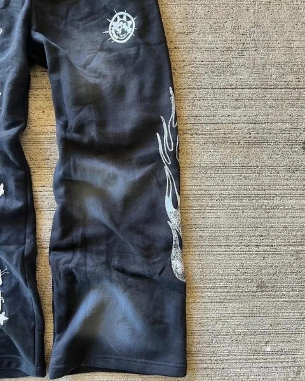 Y2K Black Pants Joggers Sweatpants Men Women Harajuku Gothic Double Waist Sweatpants Streetwear Graphics Embroidered Trousers