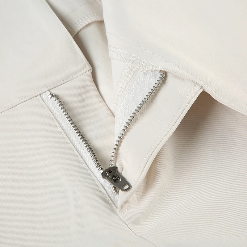 Vintage Y2K Korean Streetwear Pants Woman Low Rise Straight Loose Beige Trousers Button Up Basic 2000S Women Casual Pants