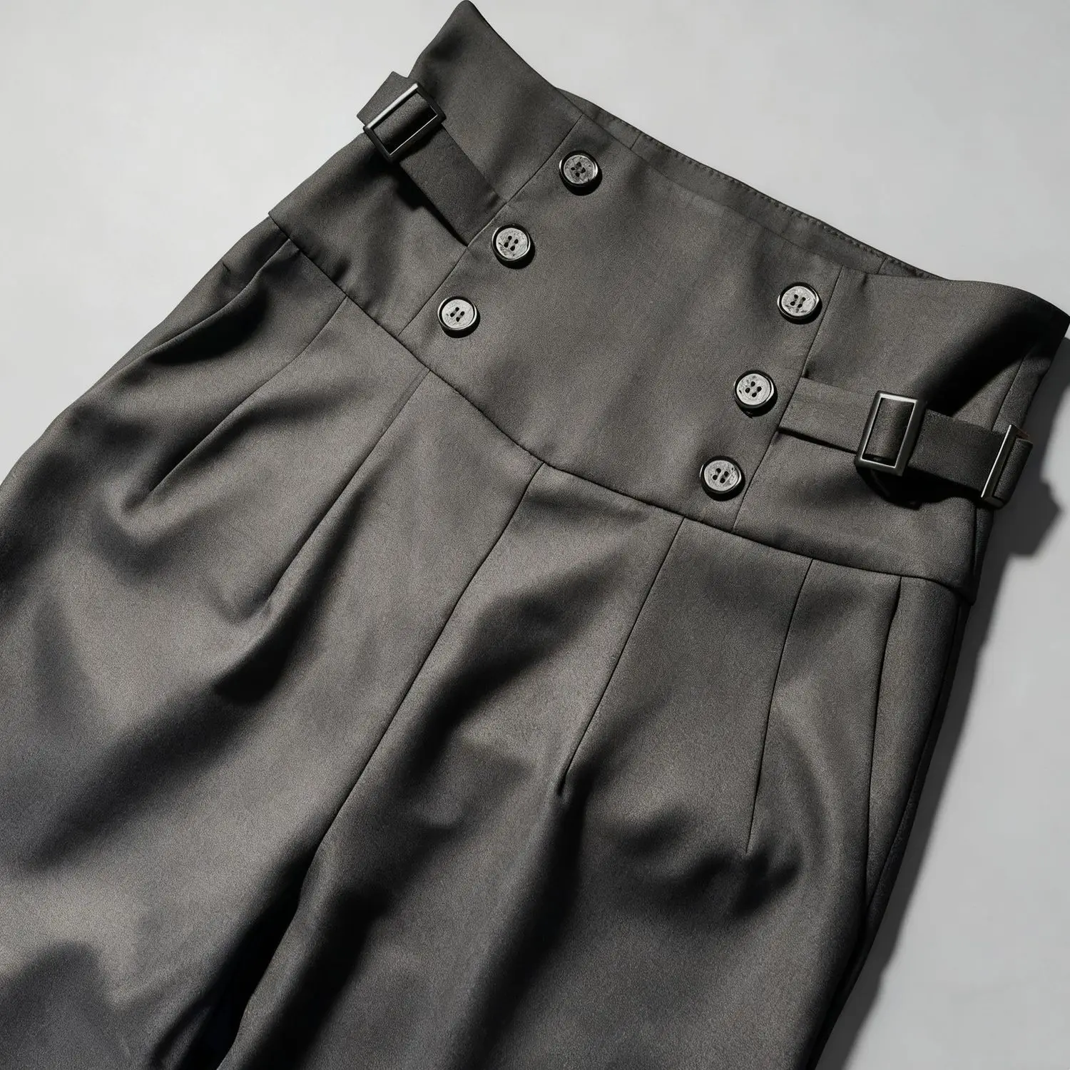 Spring Autumn Lolita Black Versatile High Waist Long Pants Y2K Vintage Trousers Court British Style Straight Pants for Women