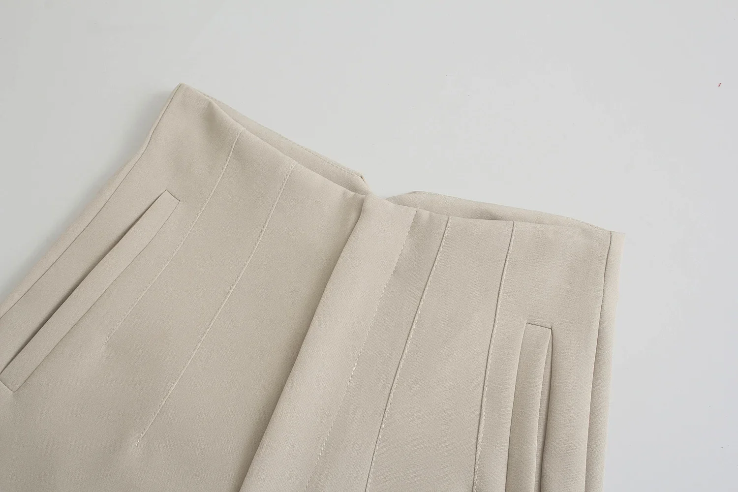 HXAO Office Wear Women'S Formal Pants Pleated High Waist Pants For Women Casual White Cropped Trousers Blackpink Woman Pants