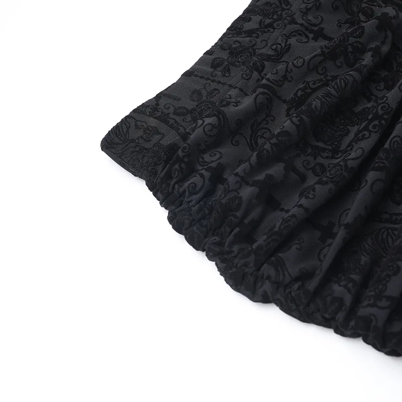 AltGoth Gothic Dark Flocking Pants Women Streetwear Aesthetic Emo Alt Grunge See Through Lace-up High Waist Flare Pants Female