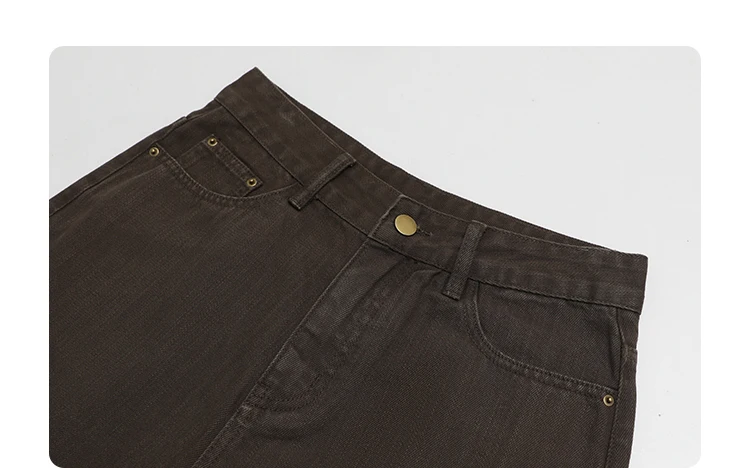 CHIC VEN Women Pants Solid High Waist Loose Retro Cotton Wide Leg Denim Jeans Female Trousers for Woman Spring Autumn 2025