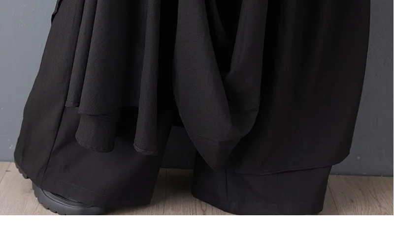 Black high Waist Oversized vintage Casual loose Long Spring autumn clothing wide leg Pants for Women 2025 Trousers Streetwear