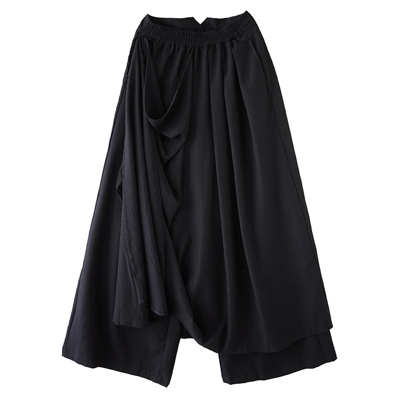 Black high Waist Oversized vintage Casual loose Long Spring autumn clothing wide leg Pants for Women 2025 Trousers Streetwear