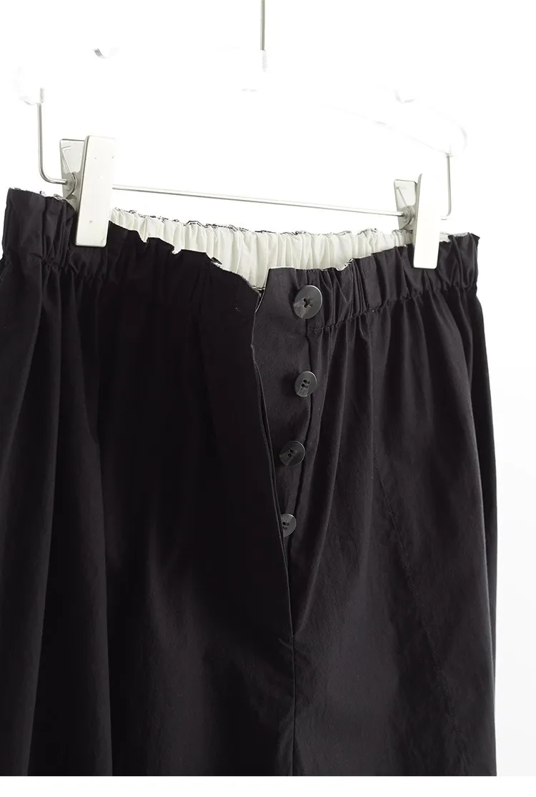 Color-Blocked Wide-Leg Pants, Cropped Pants for Women, Loose Plus-Size Pants, New Arrivals for Spring/Summer 2026