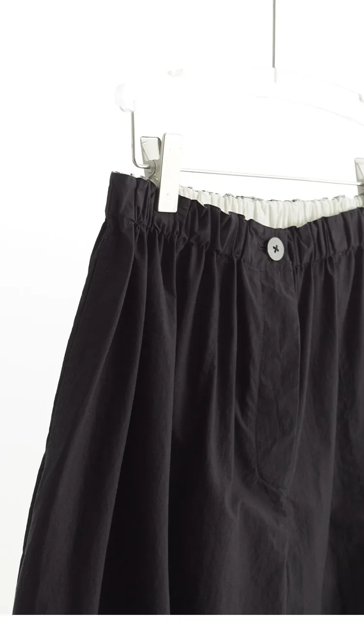 Color-Blocked Wide-Leg Pants, Cropped Pants for Women, Loose Plus-Size Pants, New Arrivals for Spring/Summer 2026