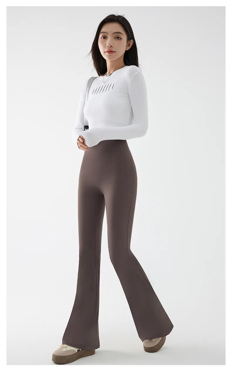 New High Waist Flared Shark Pants for Women Summer Stretchy Bootcut Shark Pants Retro Casual Trousers Streetwear Woman Clothes