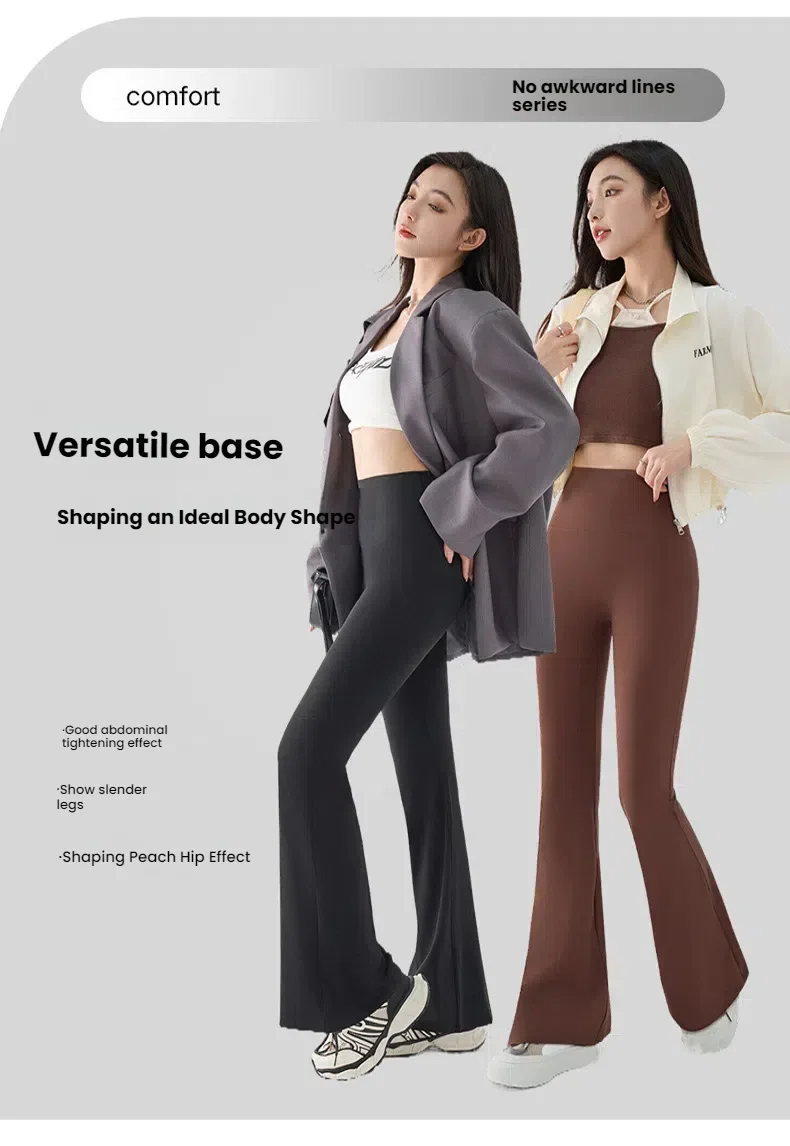 New High Waist Flared Shark Pants for Women Summer Stretchy Bootcut Shark Pants Retro Casual Trousers Streetwear Woman Clothes