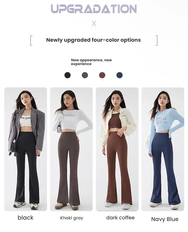 New High Waist Flared Shark Pants for Women Summer Stretchy Bootcut Shark Pants Retro Casual Trousers Streetwear Woman Clothes