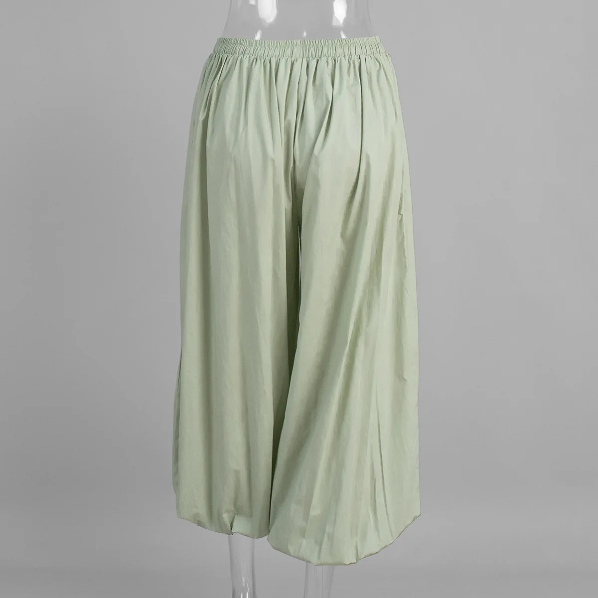 100% Cotton High Quality Women Casual High Waist Bloomers Long Pants Fashion Big Wide Leg Pants Women Clothes Trousers