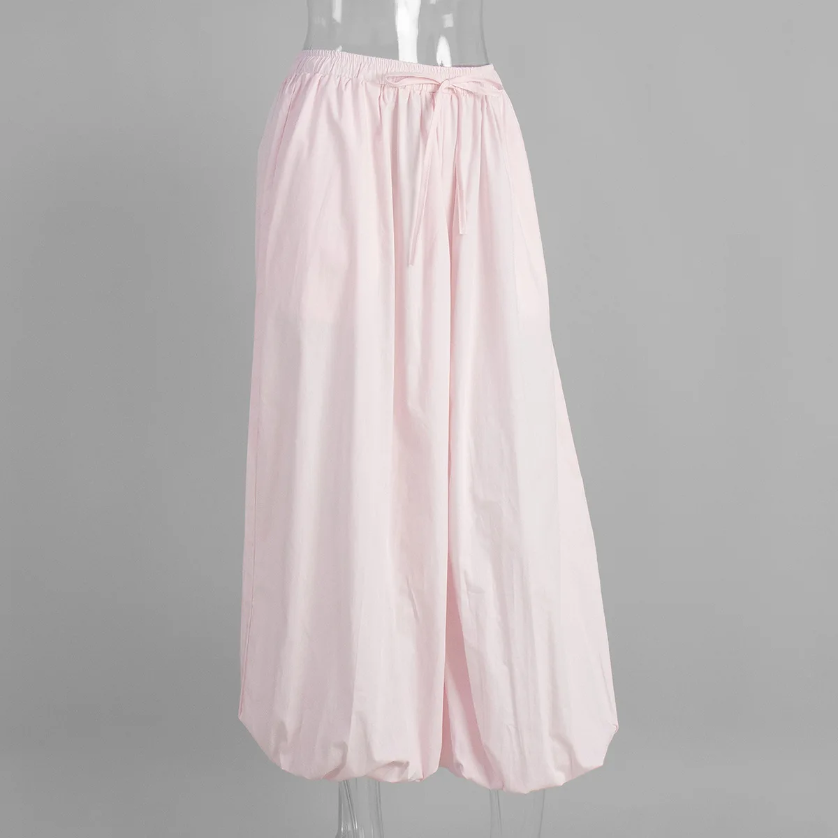 100% Cotton High Quality Women Casual High Waist Bloomers Long Pants Fashion Big Wide Leg Pants Women Clothes Trousers