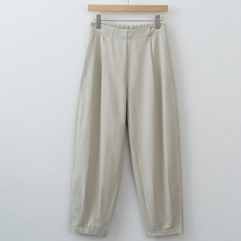 2026 Spring Summer Women Casual Elastic waist Cropped Harem pants office commuter Pants