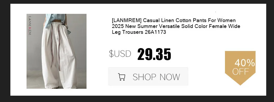 [LANMREM] Minimalism High Waist Bloomers Pants Women Solid Office Lady Fashion Trousers Female Clothes 2025 Summer New 26D9690