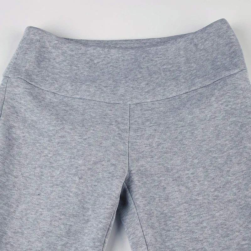 2025 Slim Low Waist Casual Sweatpants For Women Solid Simple Basic Flared Pants Sports Jogging Trousers