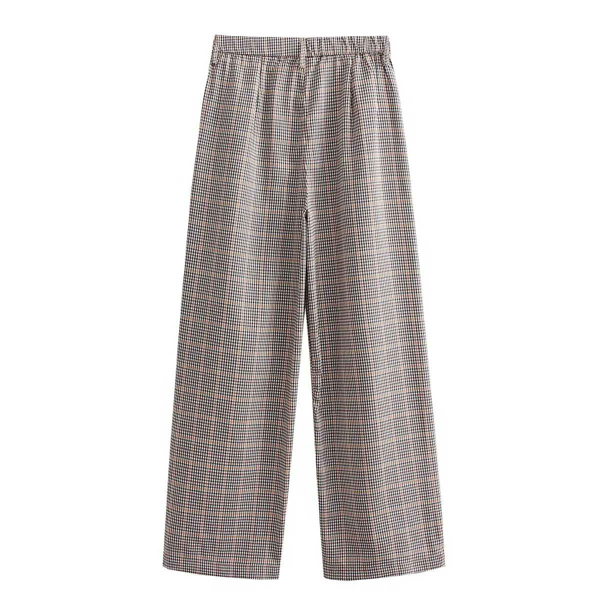 SLTNX 2026 Retro Chic Plaid Pants Women's Loose Pants Fashion Street Casual Pants Office Wear