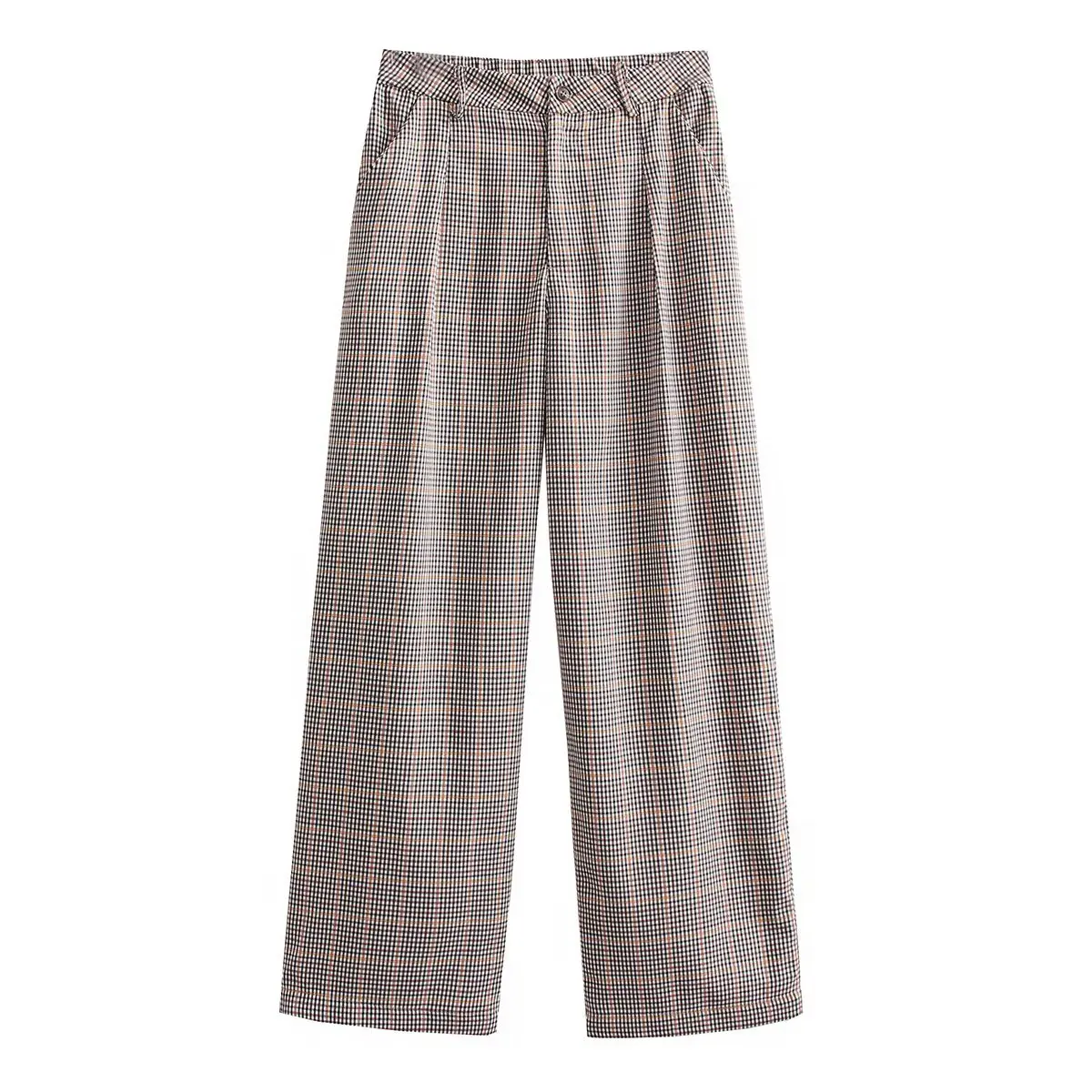 SLTNX 2026 Retro Chic Plaid Pants Women's Loose Pants Fashion Street Casual Pants Office Wear