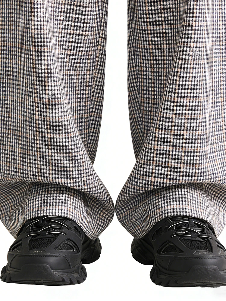 SLTNX 2026 Retro Chic Plaid Pants Women's Loose Pants Fashion Street Casual Pants Office Wear