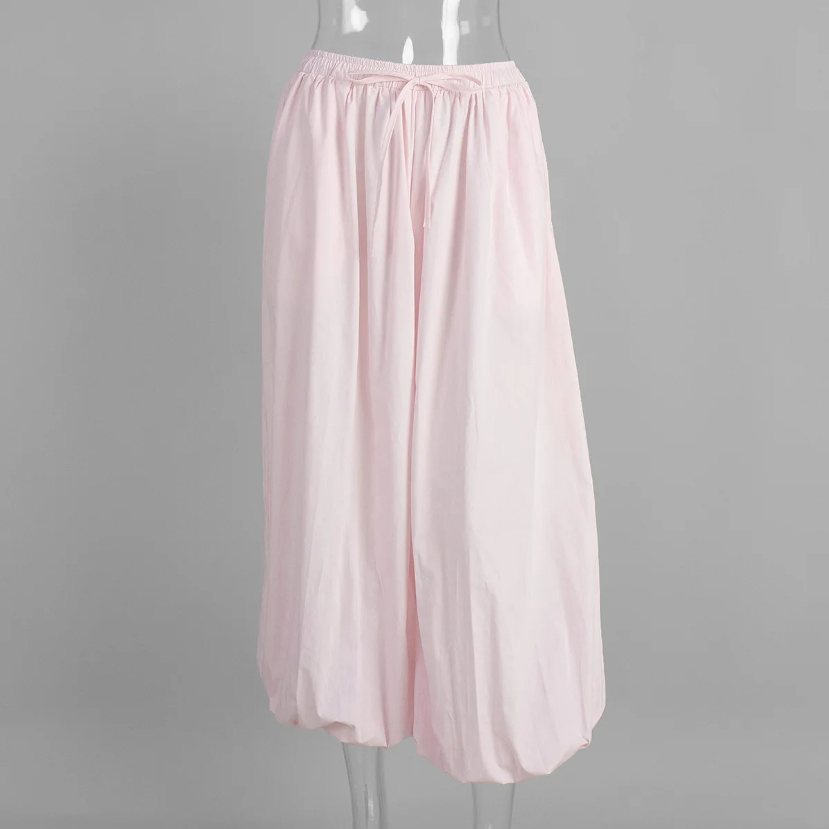 Talenza Summer Fashion Pocket Bloomers Female Trousers Pleated Loose High Waist Patchwork Bandage Streetwear Wide Leg Women Pant