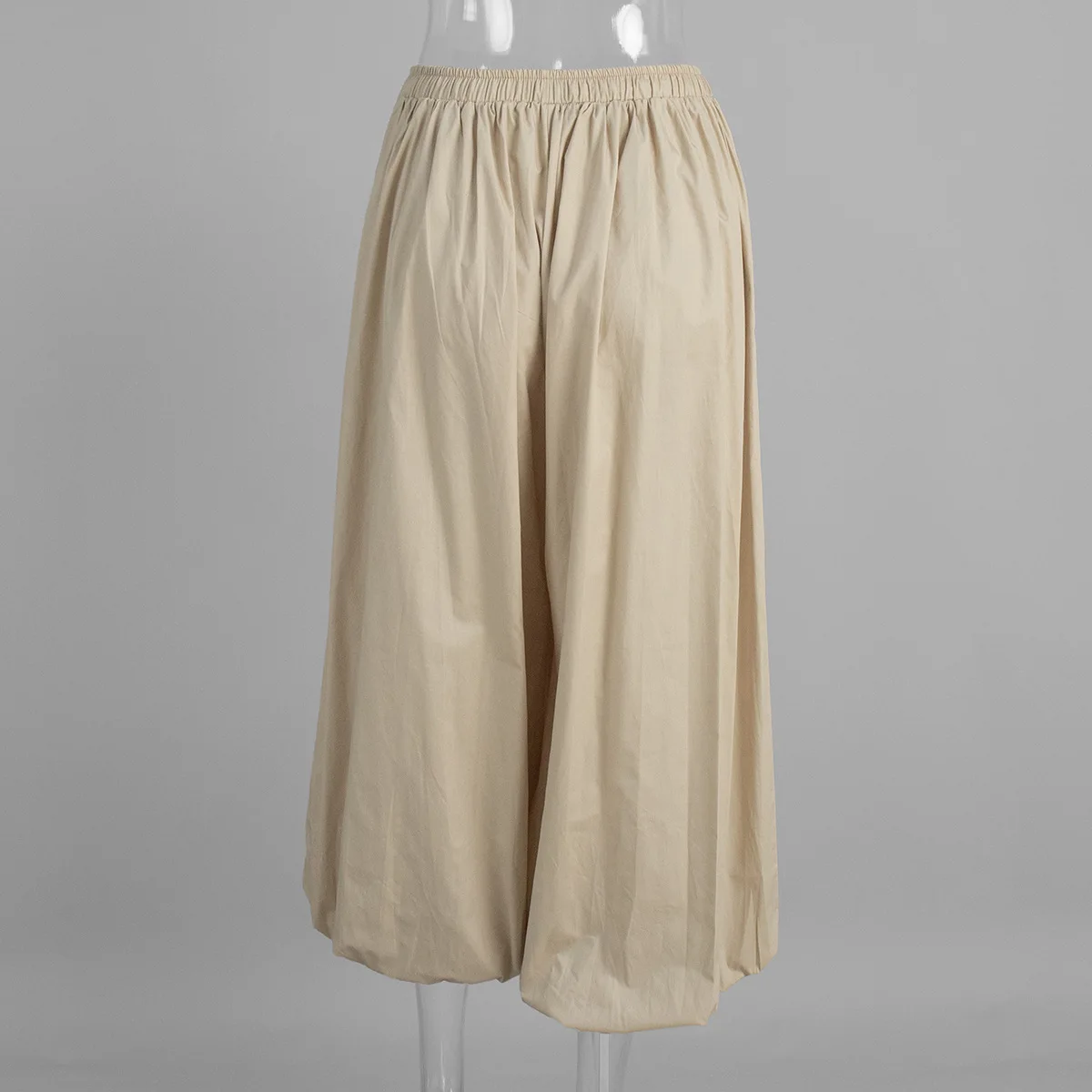 Talenza Summer Fashion Pocket Bloomers Female Trousers Pleated Loose High Waist Patchwork Bandage Streetwear Wide Leg Women Pant