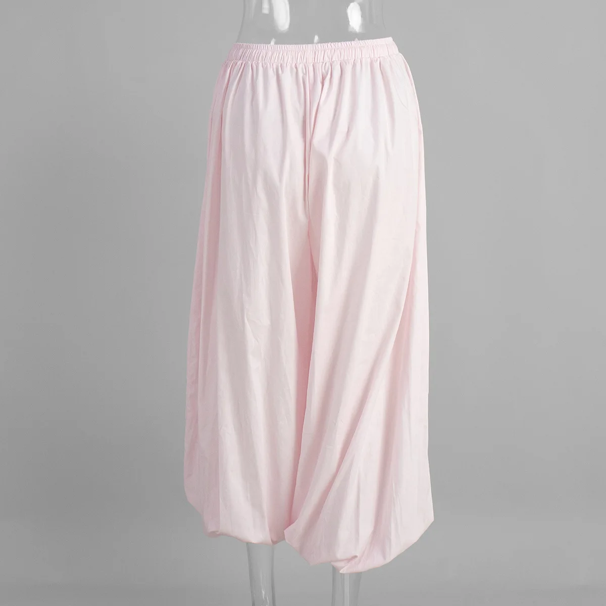 Talenza Summer Fashion Pocket Bloomers Female Trousers Pleated Loose High Waist Patchwork Bandage Streetwear Wide Leg Women Pant