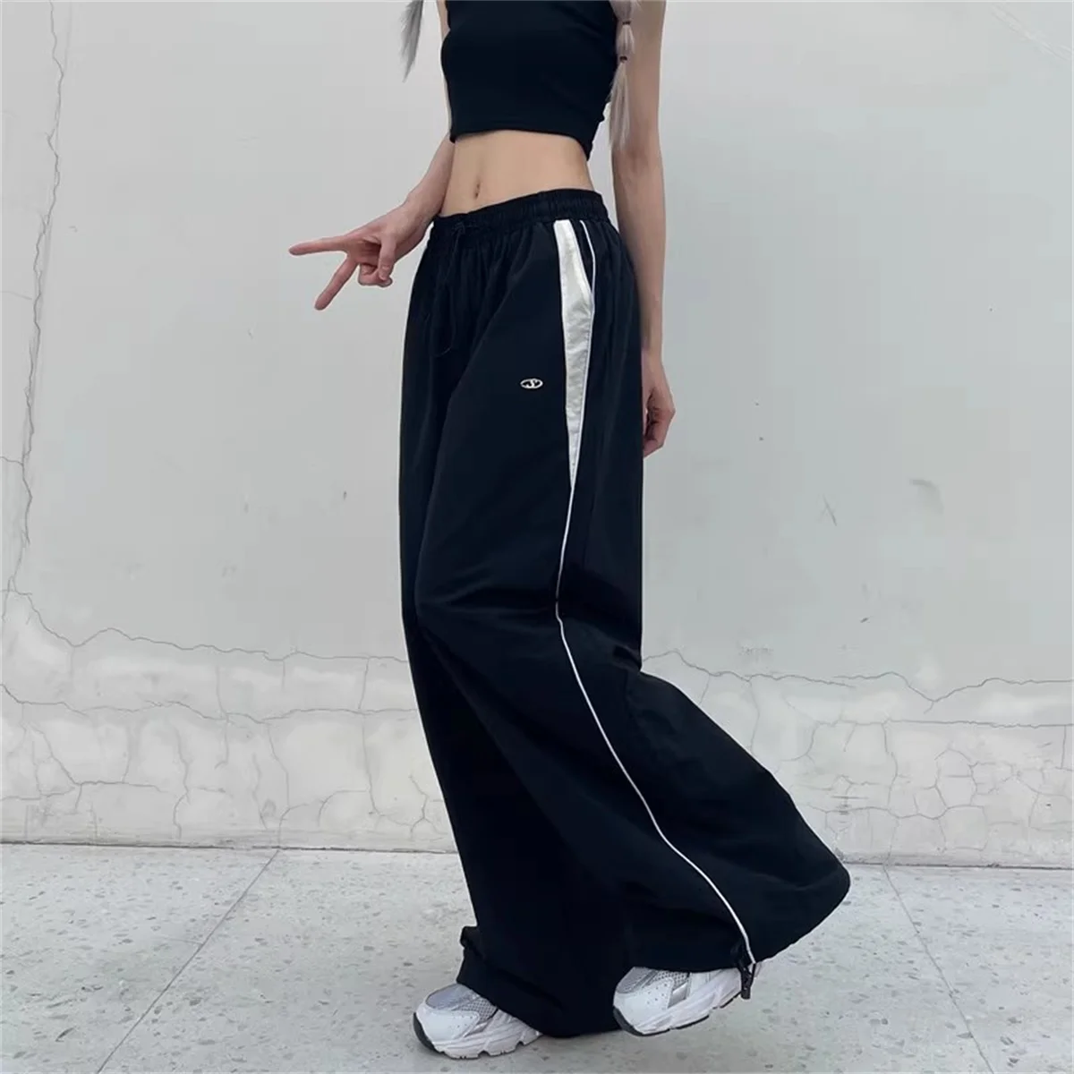 Loose Joggers Pants Women Cargo Pants Vintage Streetwear Hip Hop Y2k Baggy Wide Leg Sweatpants Casual Pockets Fashion Trousers