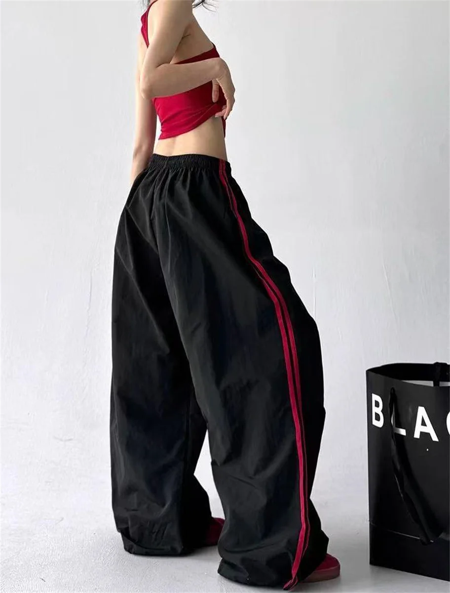 Loose Joggers Pants Women Cargo Pants Vintage Streetwear Hip Hop Y2k Baggy Wide Leg Sweatpants Casual Pockets Fashion Trousers