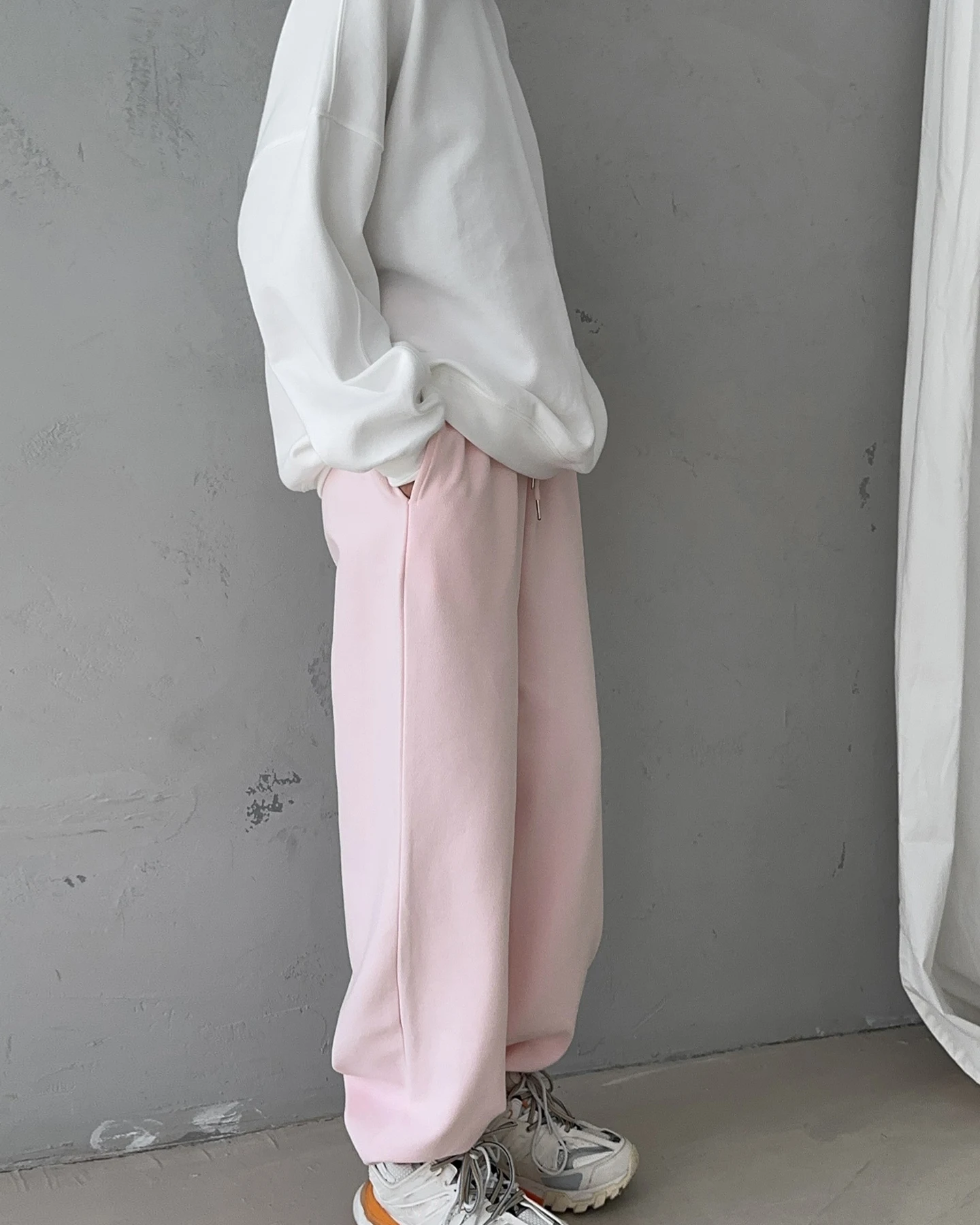 Autumn Women's Gray Sports Pants with Elastic 80% Cotton Jogging Vintage Classic Brown Sweatpants for Women
