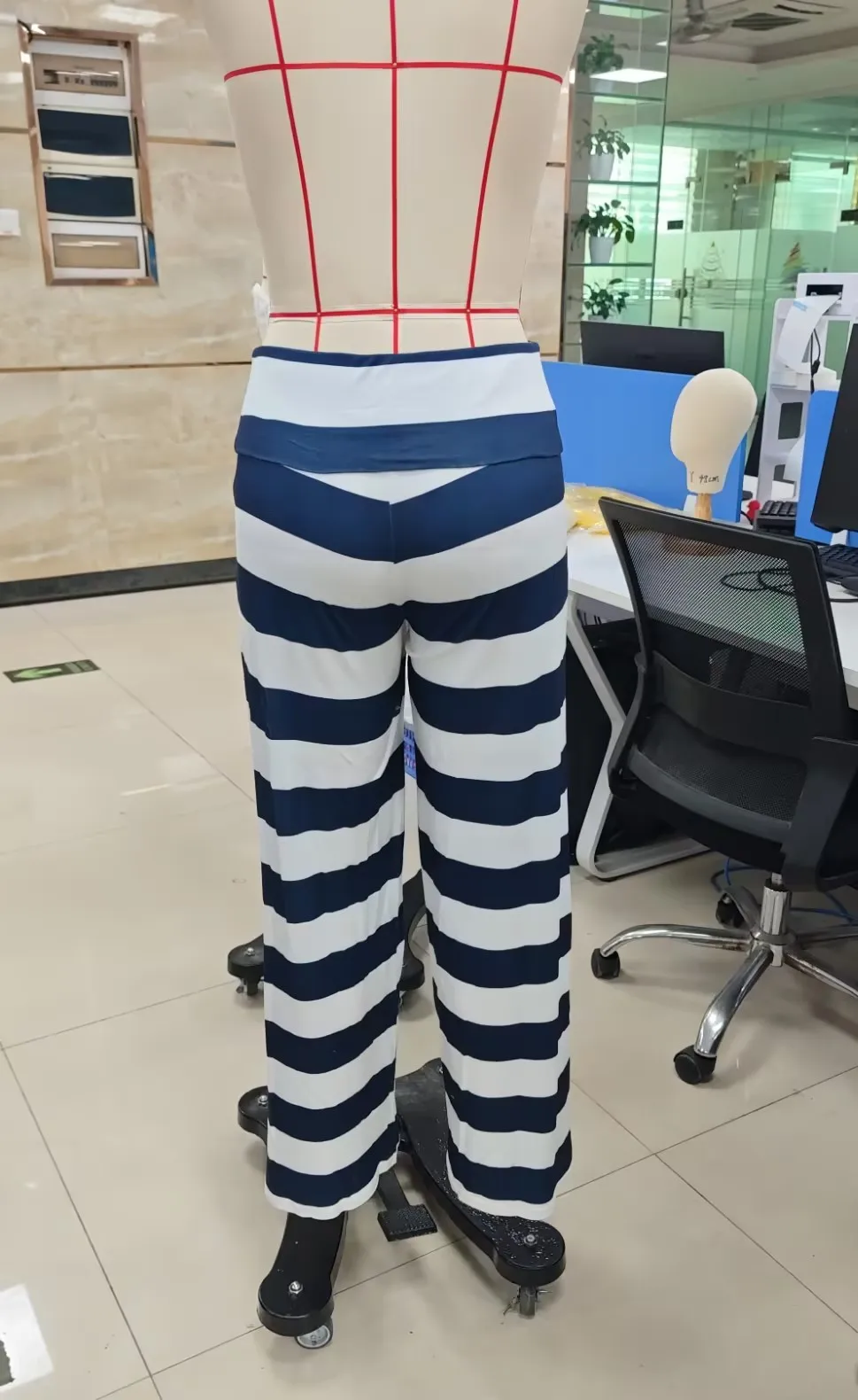 Women Y2k Striped Fold Over Pants Low Rise Yoga Pants Lounge Bottoms Color Block Wide Leg Flare Leggings Sweatpants