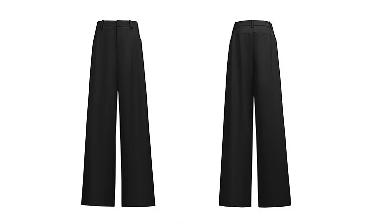 Amii Women's Wide Leg Pants 2026 Summer New Loose Flowy Trousers Pleated Solid Versatile Casual Long Pants For Women 12642085