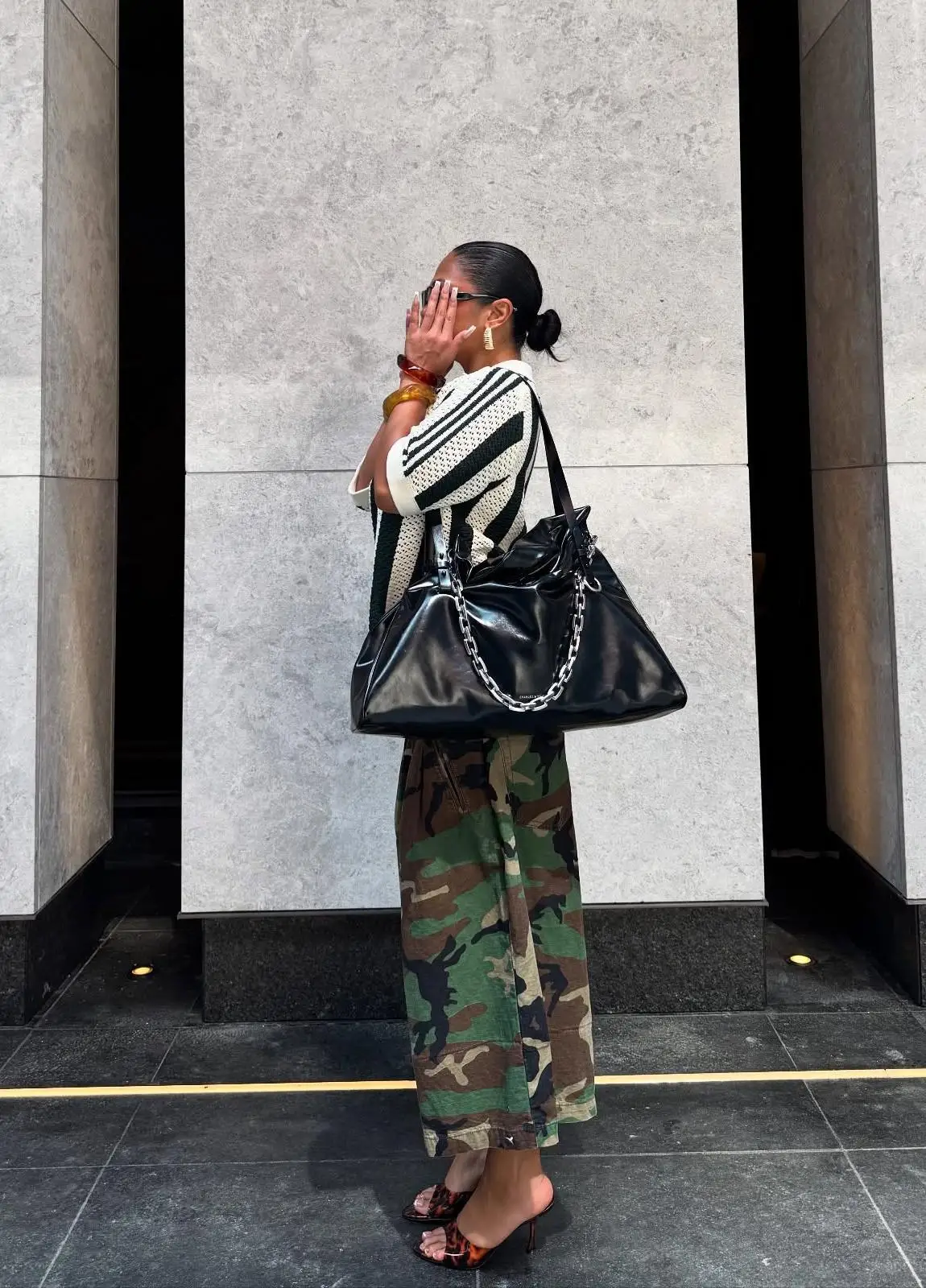 Women's Camouflage Wide Leg Pants Loose Casual High Waist Vintage Pockets Cropped Pants 2025 Fashion Harajuku Capris