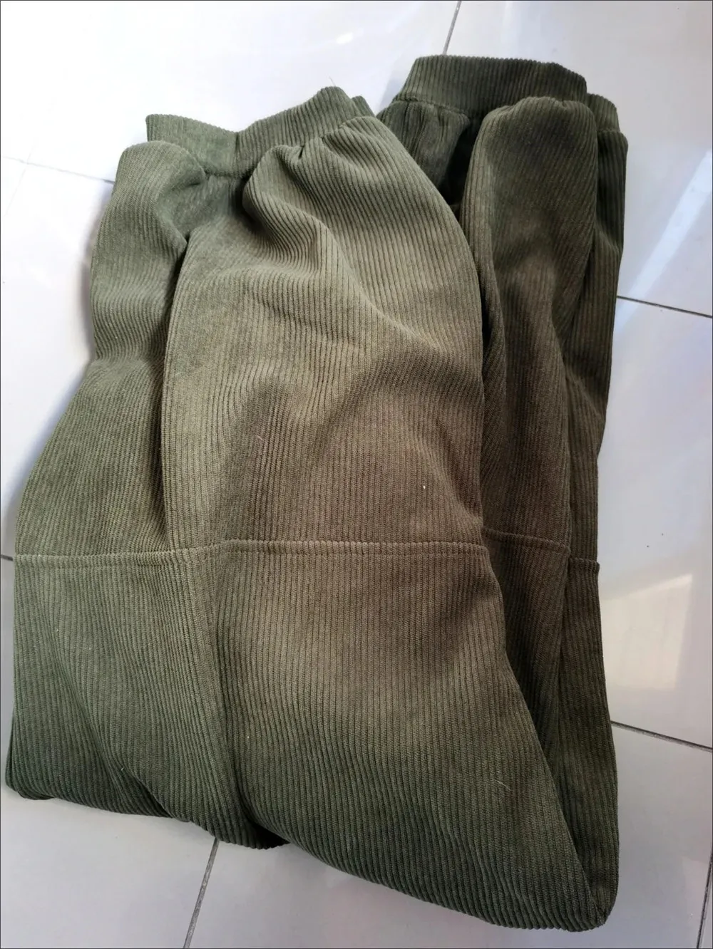 Autumn Winter Casual Corduroy Harem Pants Women High Waist Retro Loose Bloomers Female Oversize Mom Trousers Baggy Sweatpants