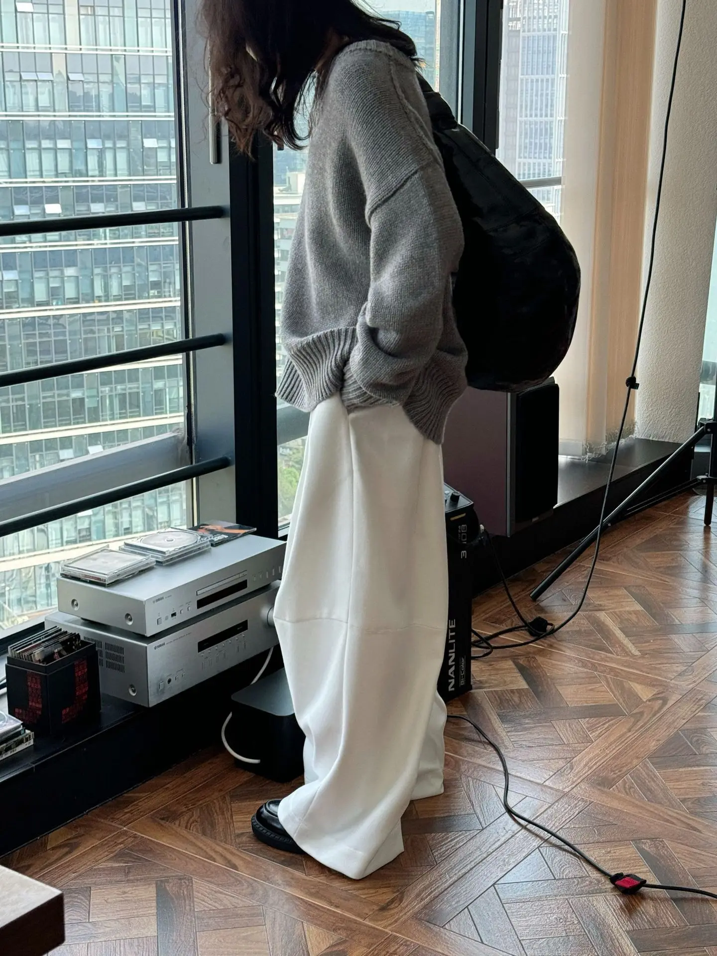 FANAN Office Lady Pleated High Waist Pants For Women Straight Wide Leg Trousers Temperament Clothing Female 2025 New Winter